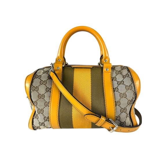 Gucci Monogram Stripe Boston Bag - Picture 1 of 8